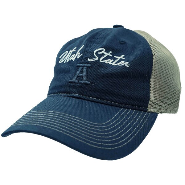 Embroidered Utah State A Adjustable Trucker Cap